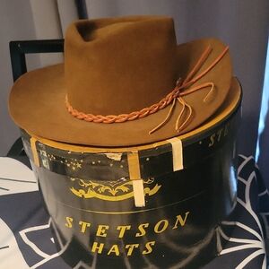 Stetson Brown Leather Western Shoes